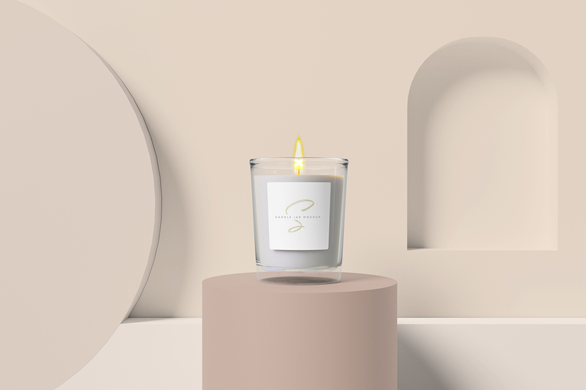 Minimalist Candle Jar Mockup