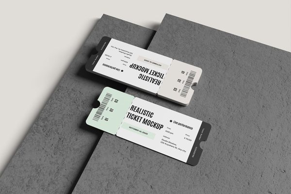 Realistic Ticket Mockup