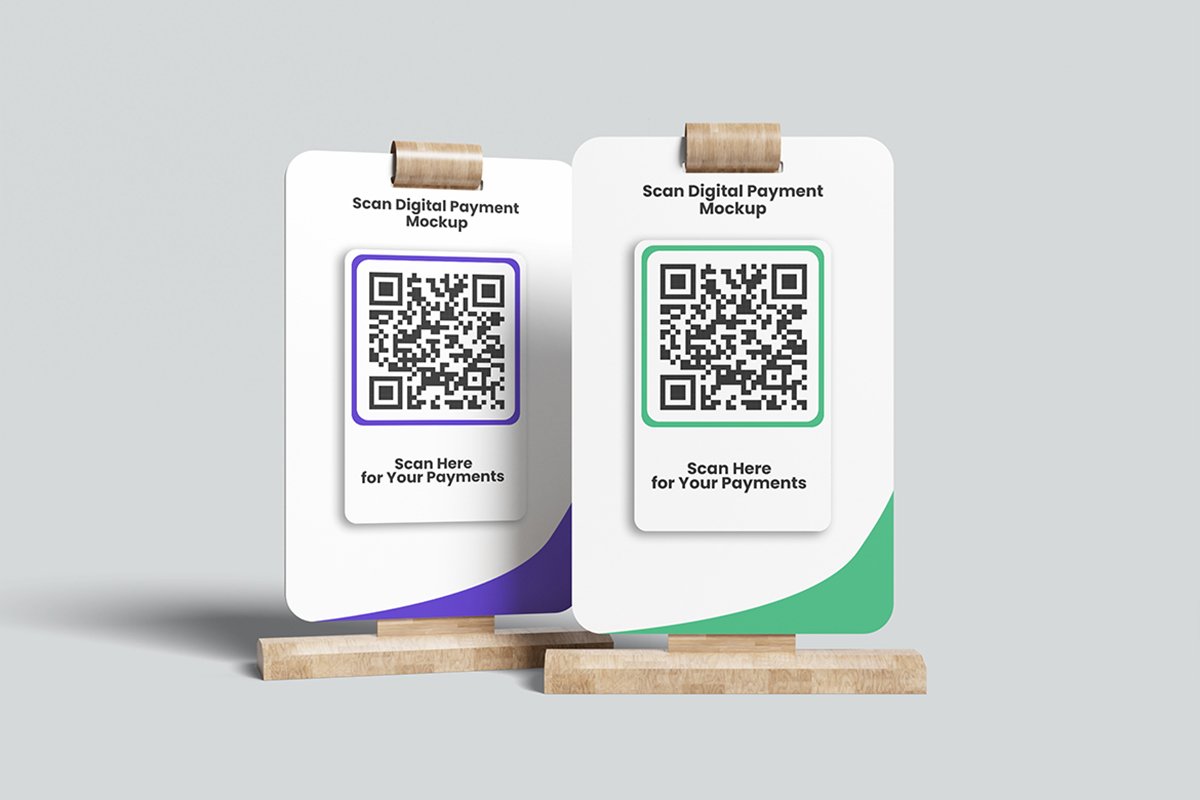 Minimalist Scan Digital Payment Mockup