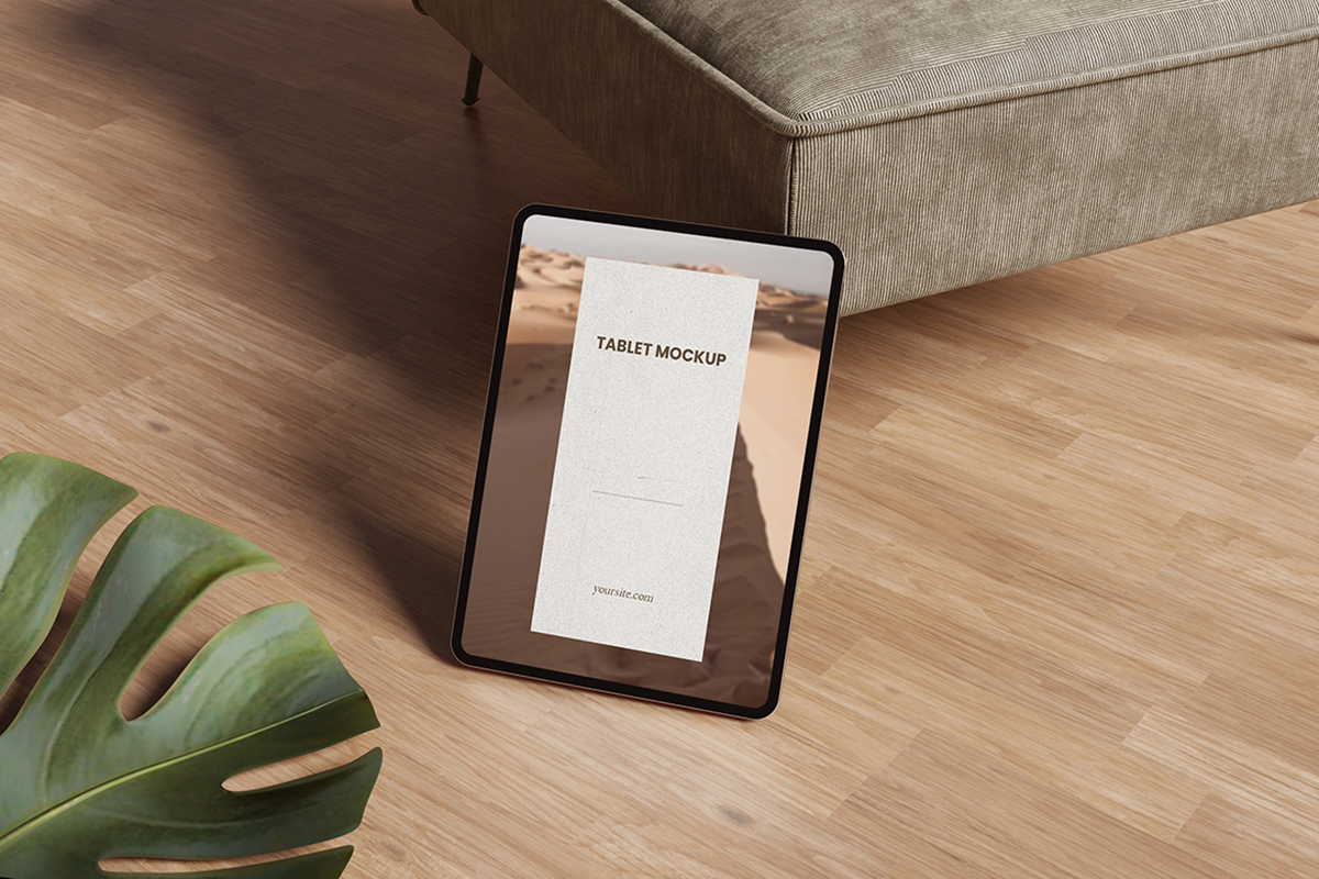 Realistic Tablet Mockup Display for UI Design
