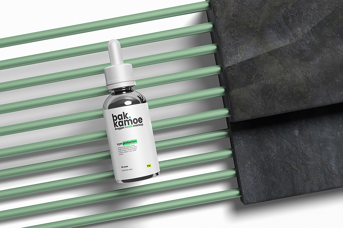 Elegant Dropper Bottle Mockup