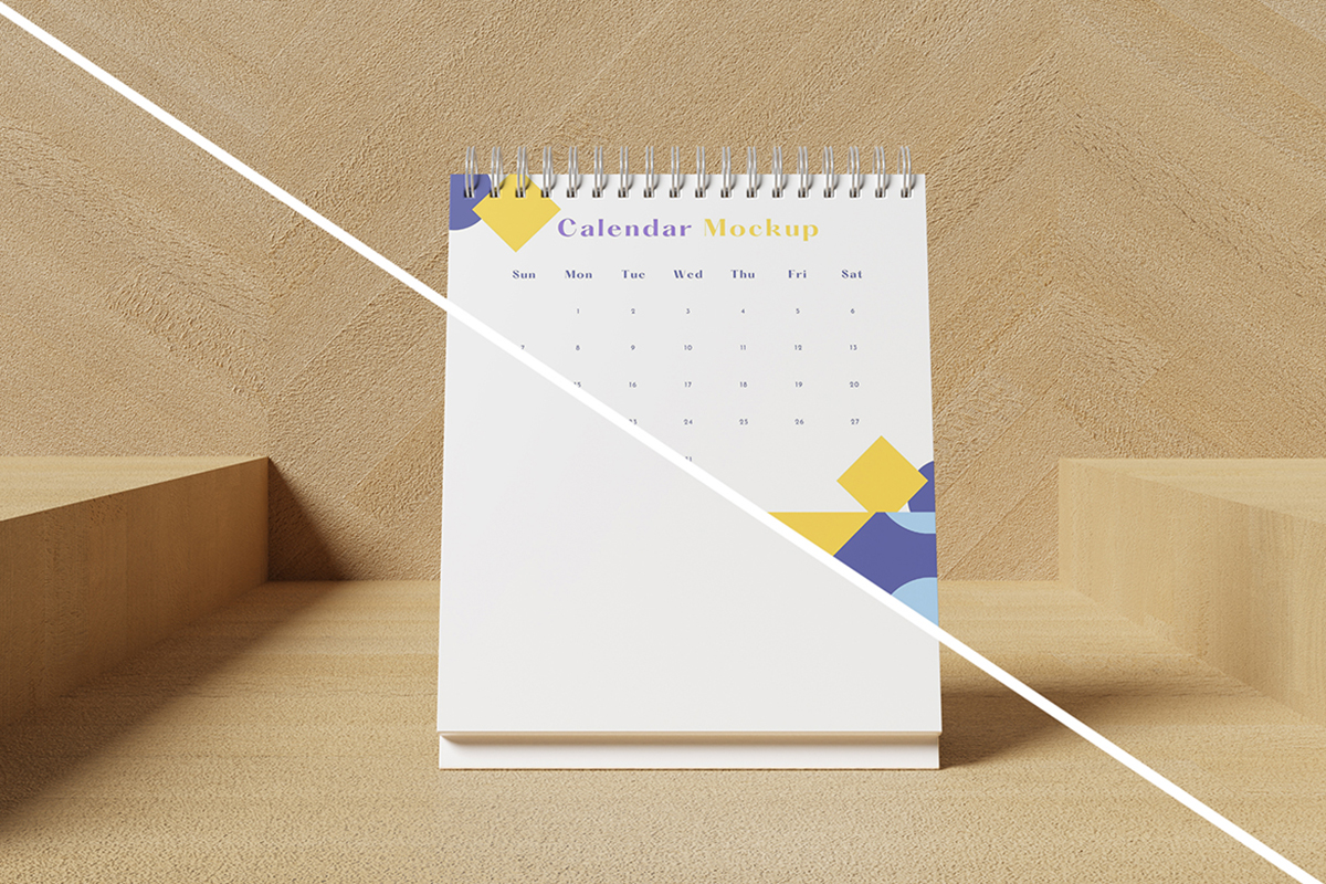 Front View Calendar Mockup