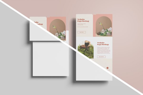 Clean Website Page Mockup