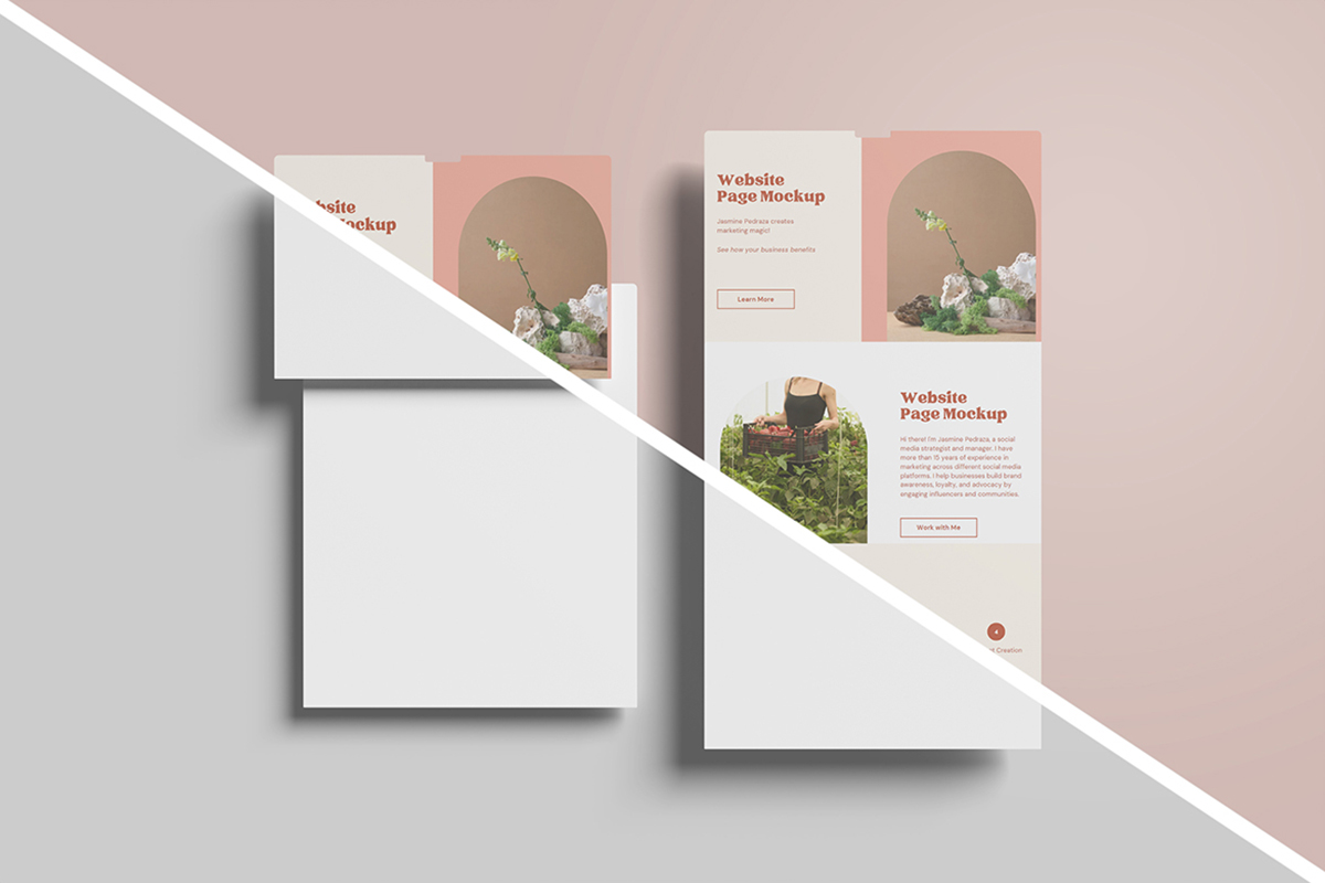 Clean Website Page Mockup