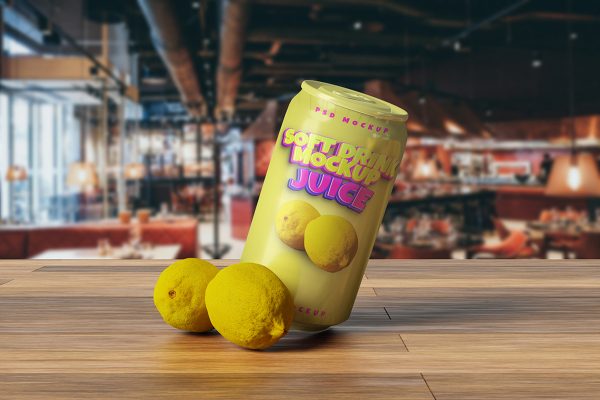 Product Juice Can Mockup