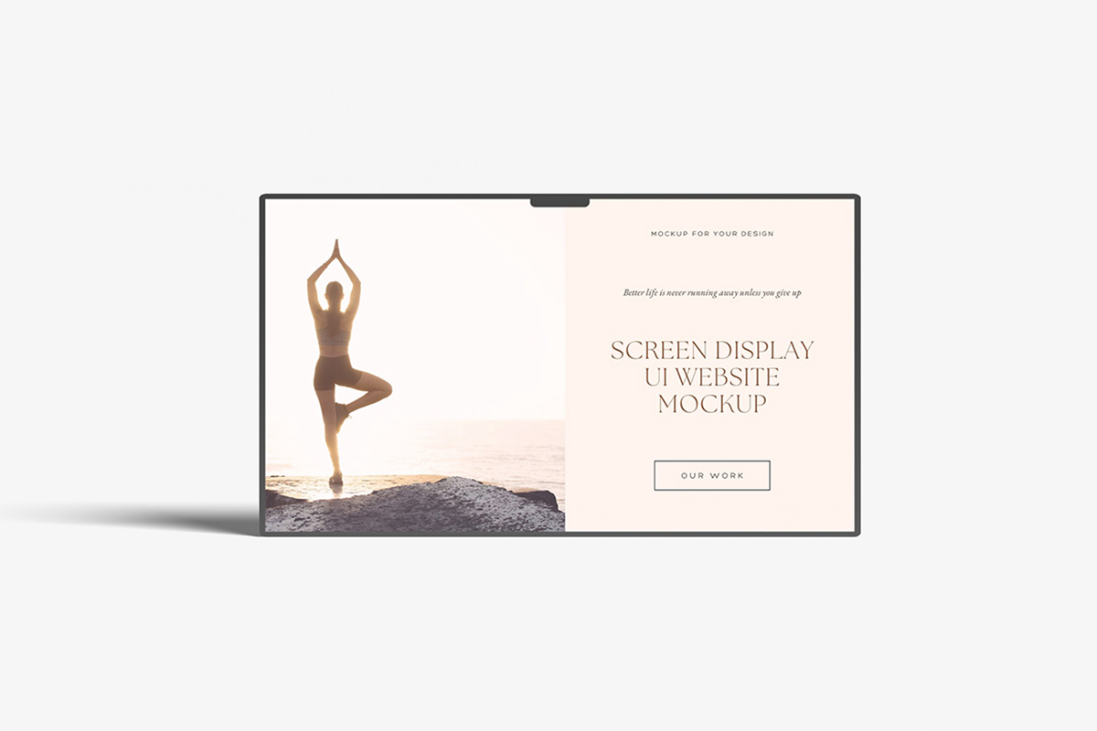 Screen Display UI Website Mockup