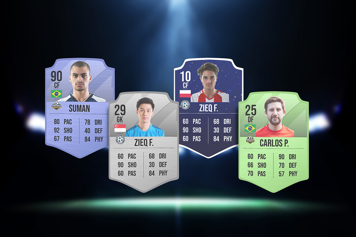 Soccer Player Personalized Badges Mockup