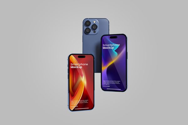 Floating Smartphone Mockup V2