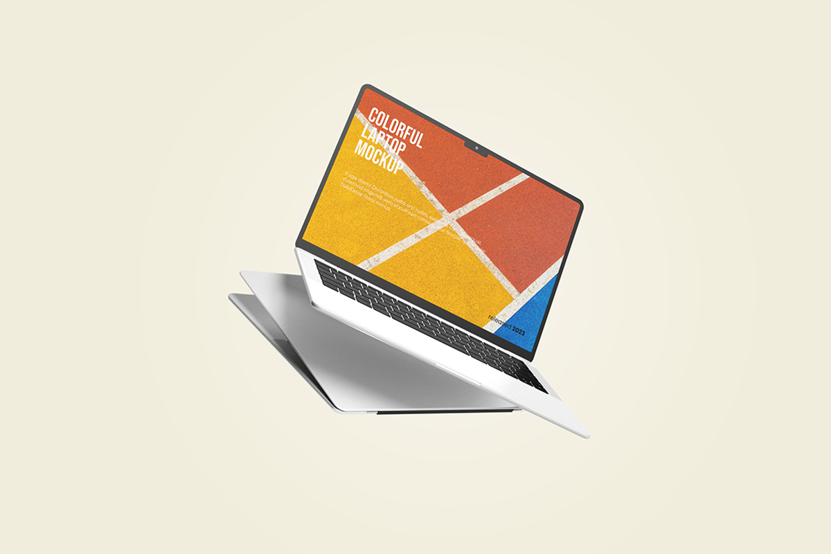 Floating Laptop Mockup V2