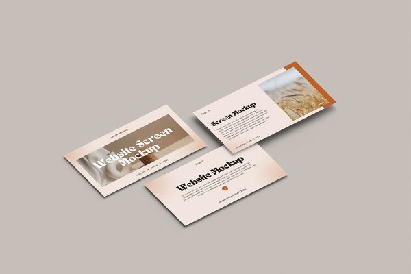 Isometric Website UI Page Mockup