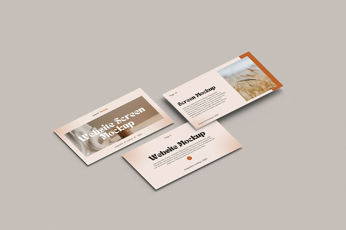 Isometric Website UI Page Mockup