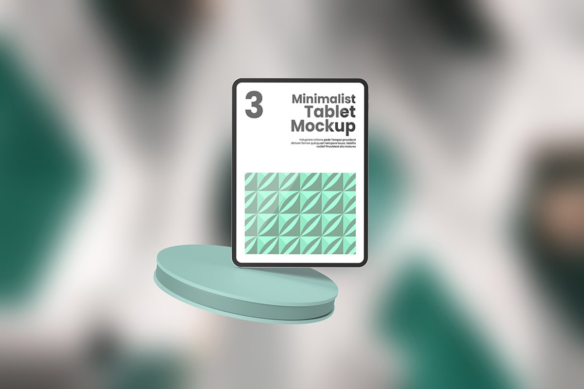 Floating Tablet Mockup for UI Design