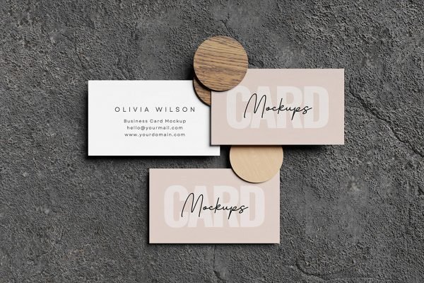 Realistic Business Card Mockup