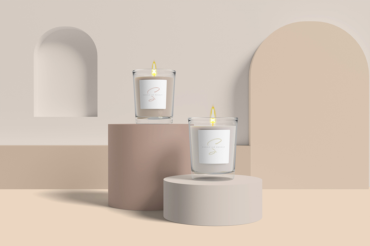 Minimalist Candle Jar Mockup