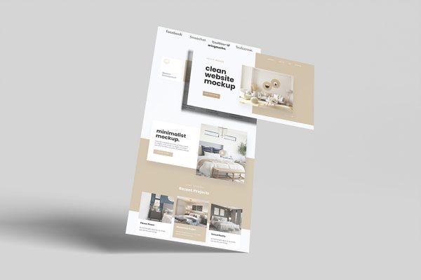 Clean Website Pages Mockup