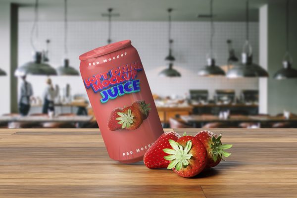 Product Juice Can Mockup