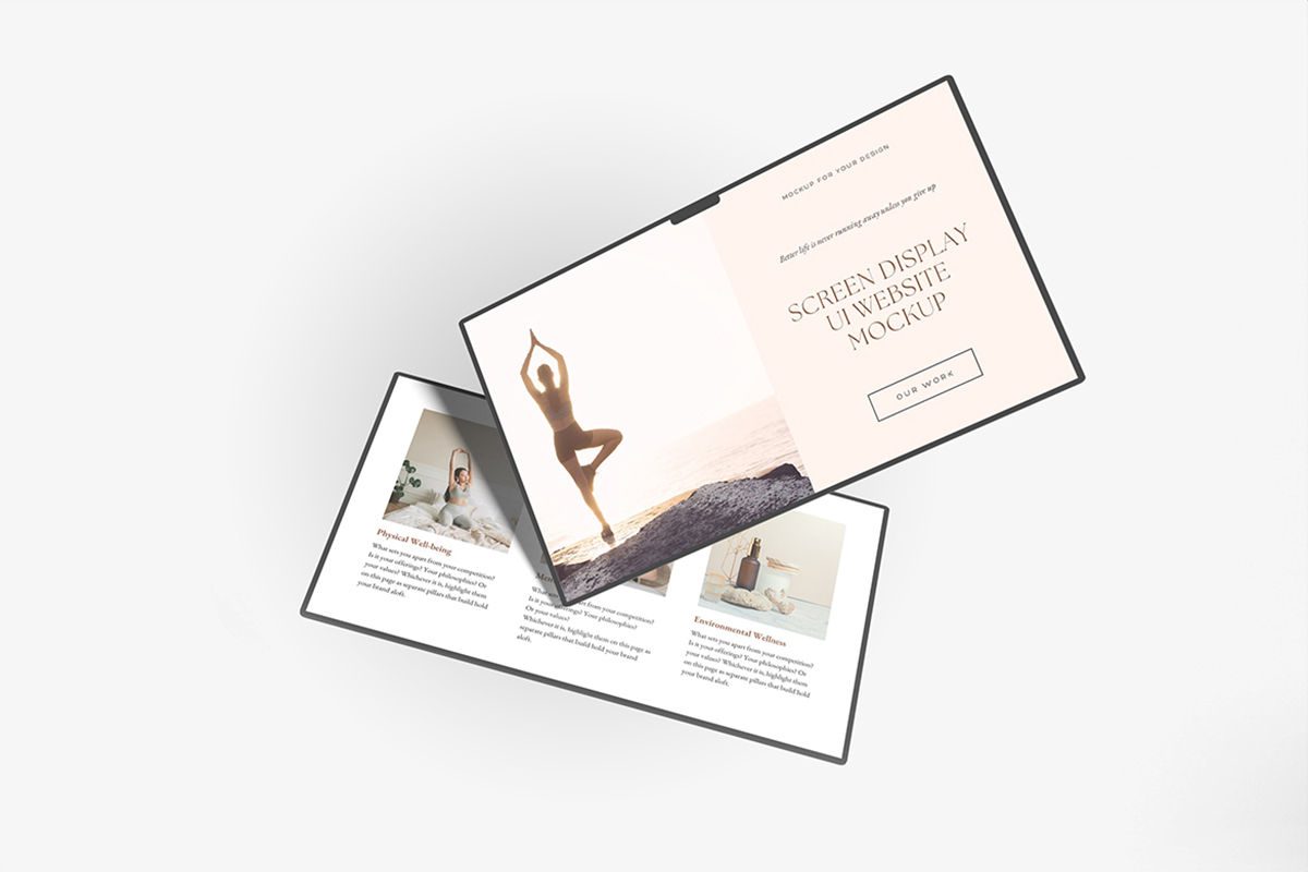 Screen Display UI Website Mockup