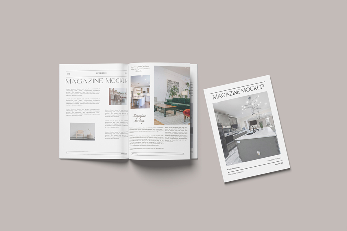 Clean Style Magazine Mockup