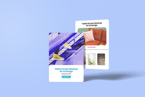 Tablet Screen Mockup for UI Design