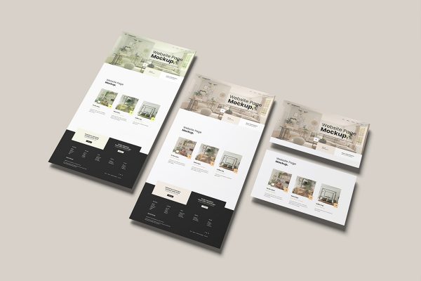 Variant Website Page and Screen Mockup