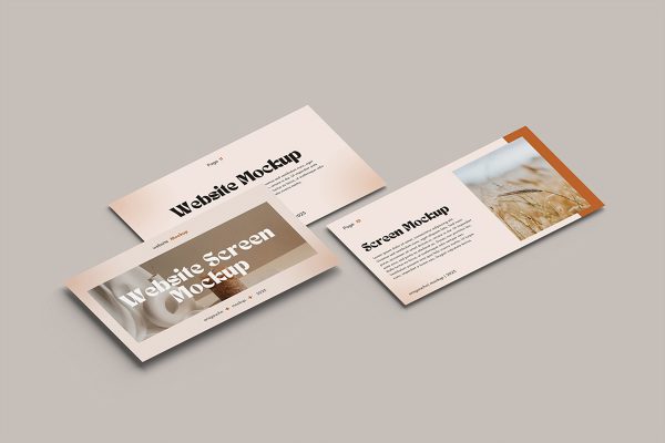 Isometric Website UI Page Mockup