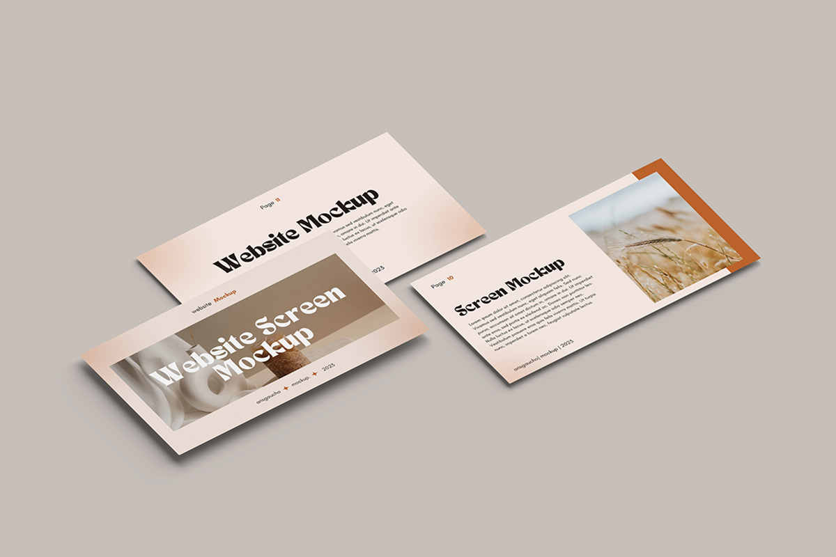 Isometric Website UI Page Mockup