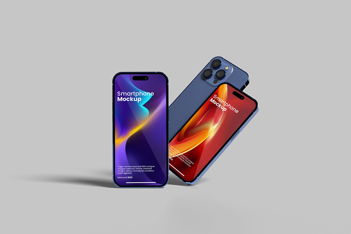 Floating Smartphone Mockup V2