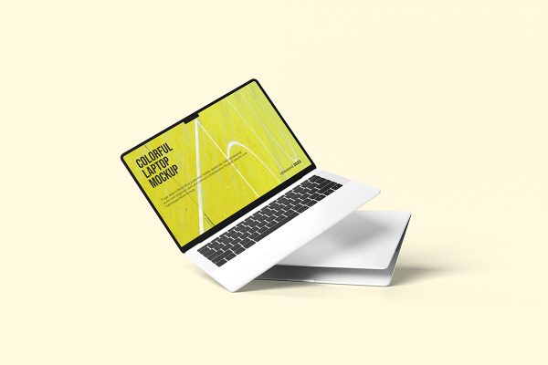 Floating Laptop Mockup V2