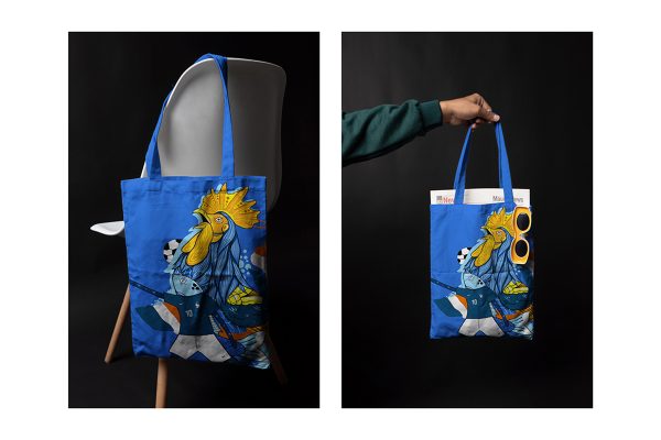 Vertical Realistic Tote Bag Mockup