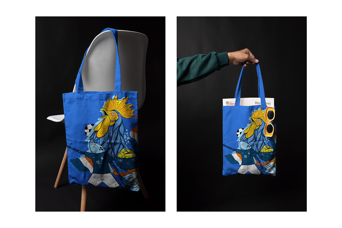 Vertical Realistic Tote Bag Mockup