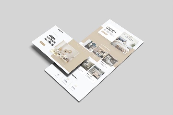 Clean Website Pages Mockup