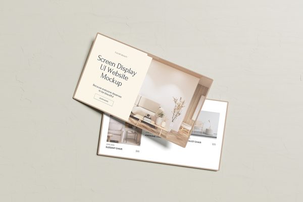 Screen Display UI Website Mockup