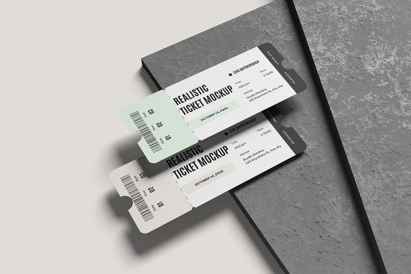 Realistic Ticket Mockup