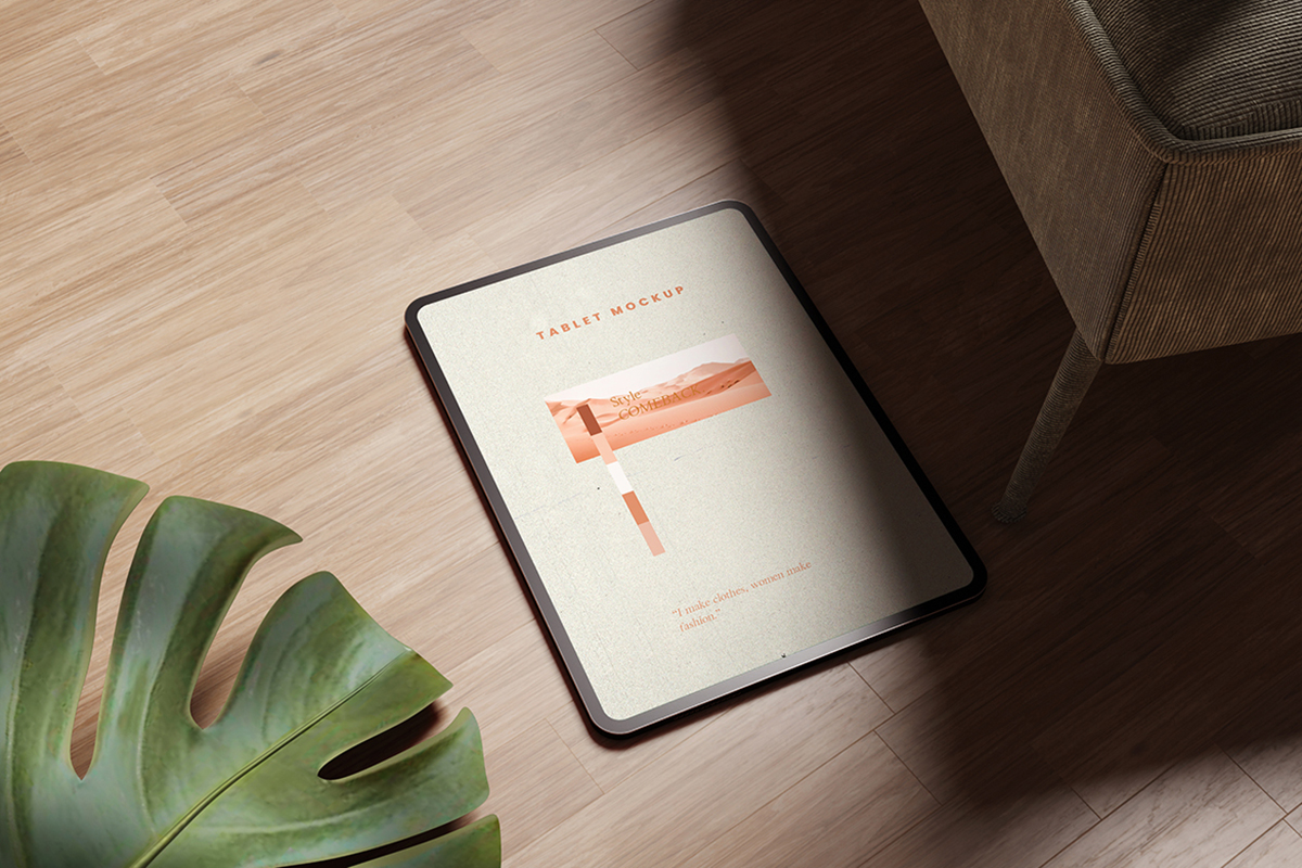 Realistic Tablet Mockup Display for UI Design