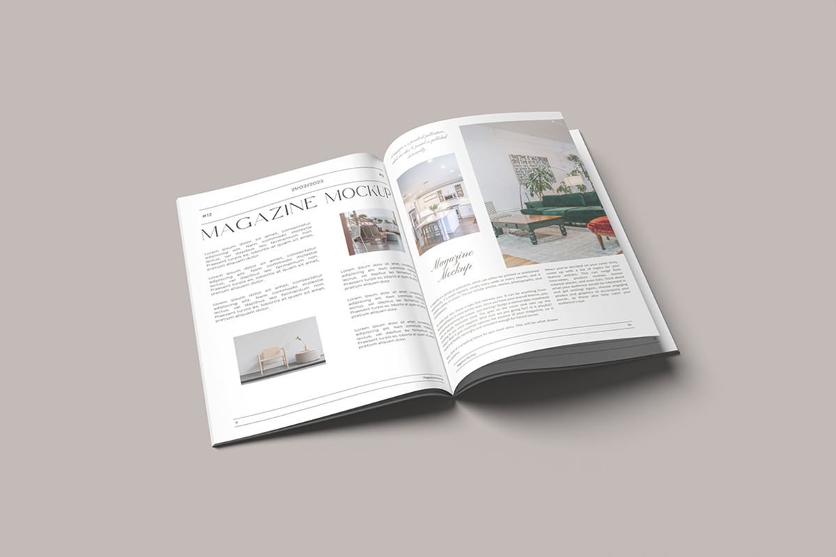 Clean Style Magazine Mockup