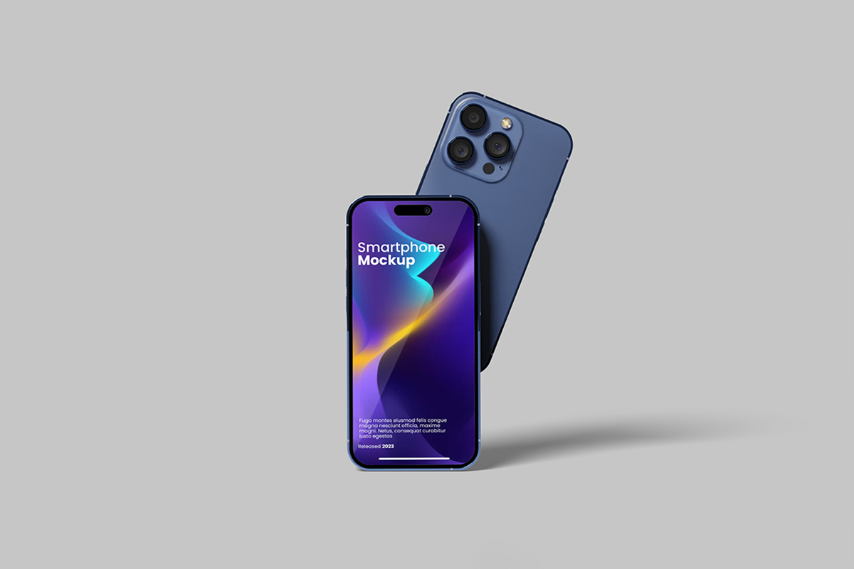 Floating Smartphone Mockup V2