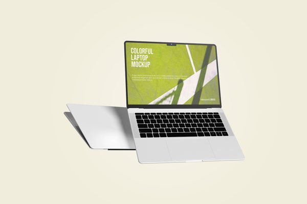 Floating Laptop Mockup V2