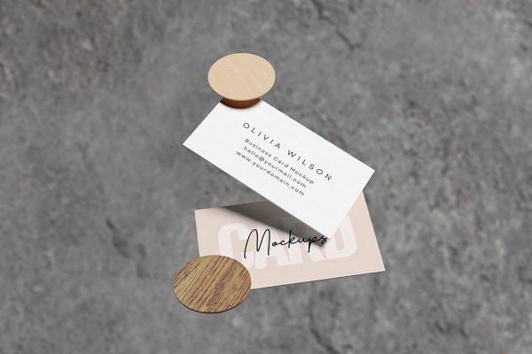 Realistic Business Card Mockup