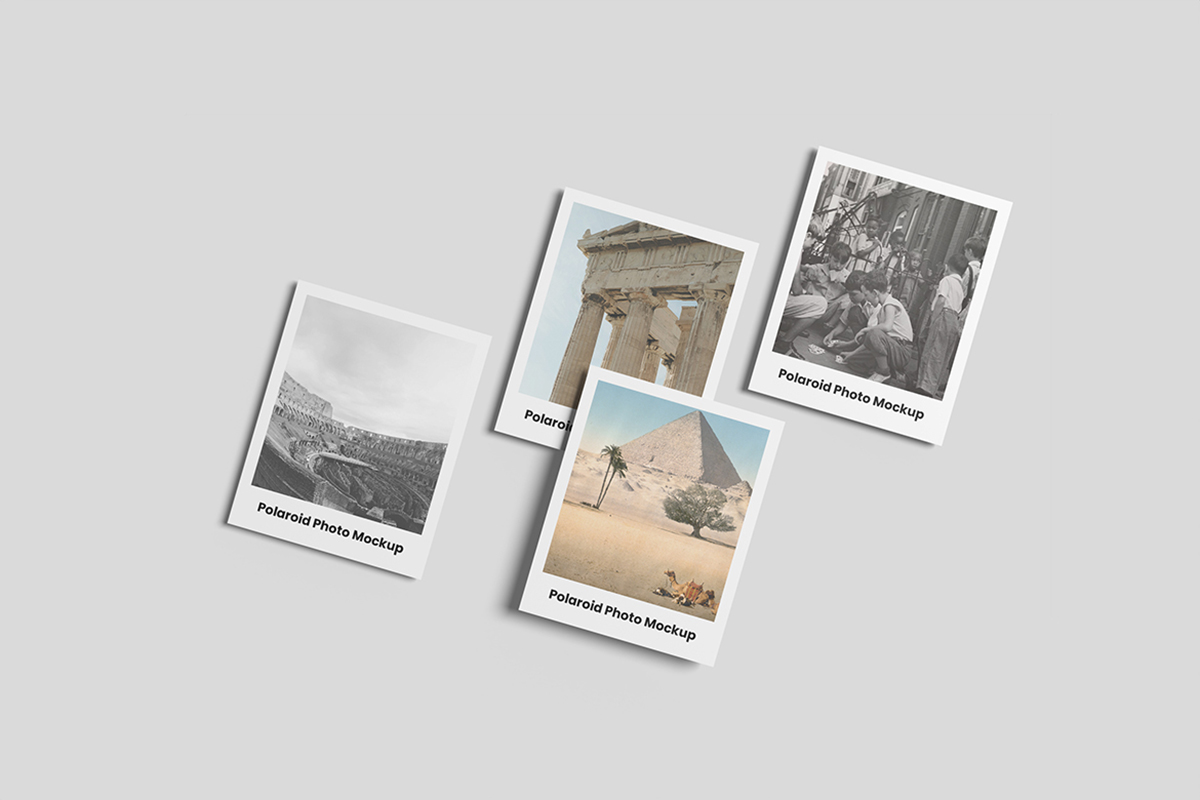 Minimalist Polaroid Photo Mockup
