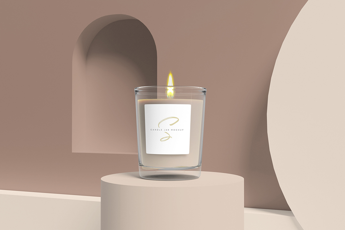 Minimalist Candle Jar Mockup