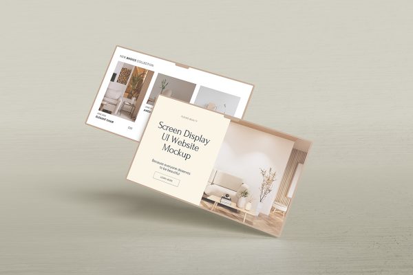 Screen Display UI Website Mockup