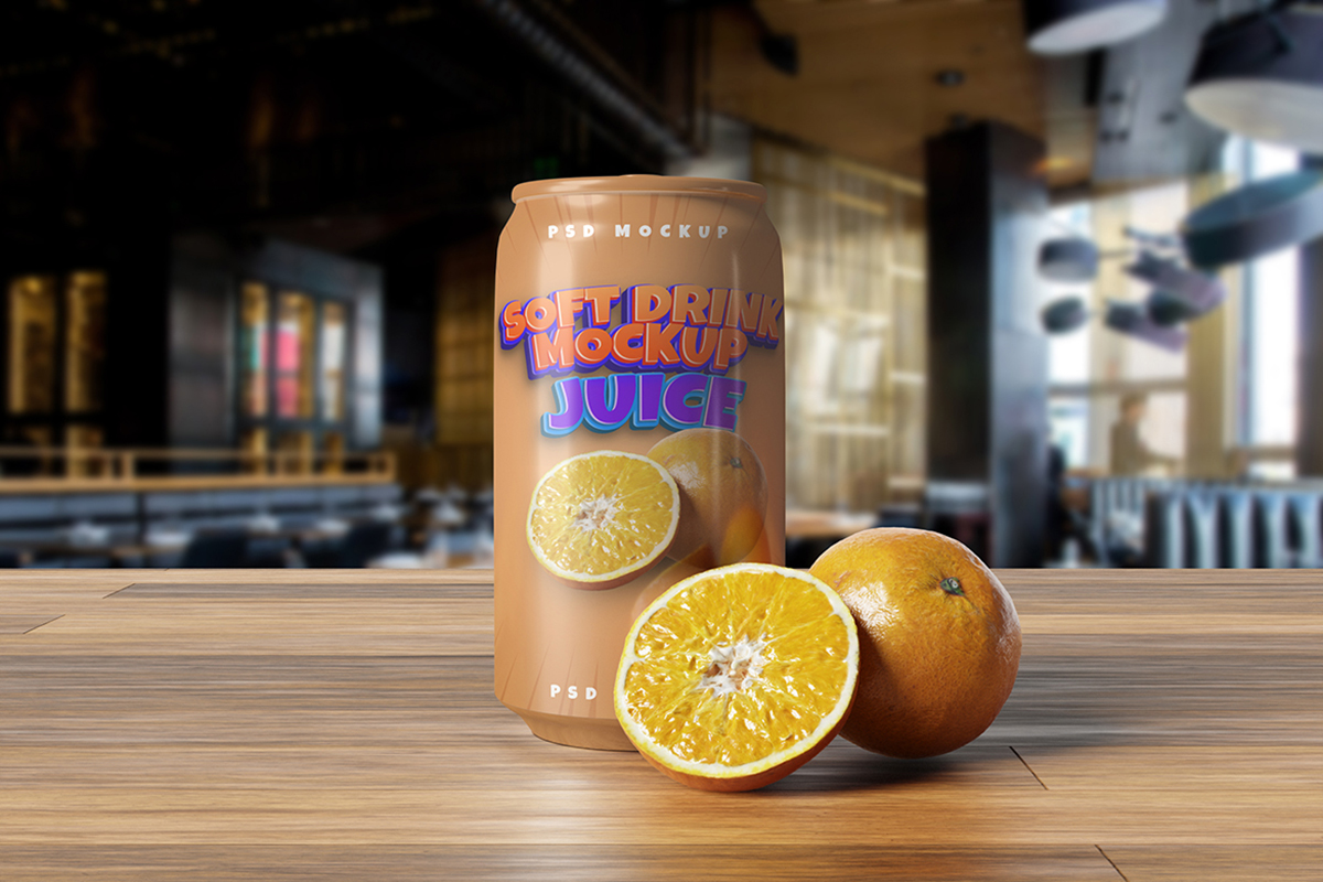 Product Juice Can Mockup