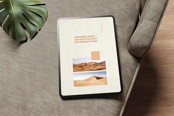 Realistic Tablet Mockup Display for UI Design