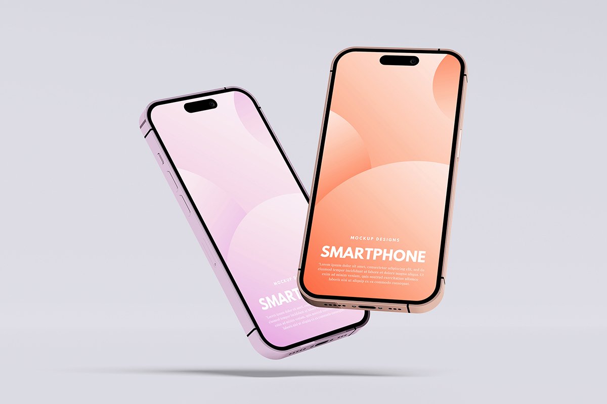 Floating Clean Smartphone Mockup