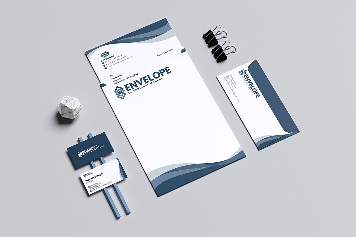 Perspective Stationery Mockup