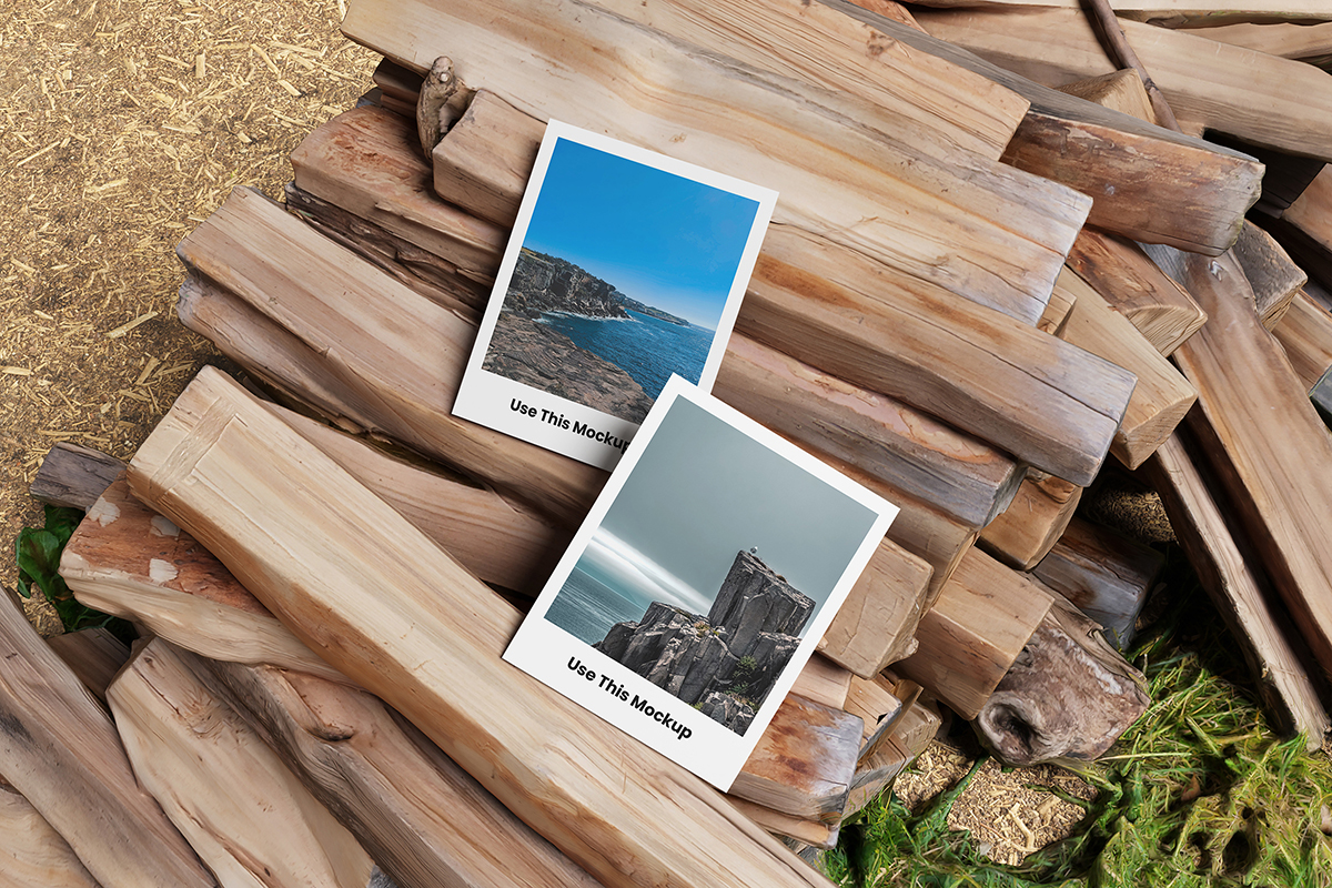 Outdoor Polaroid Photo Mockup