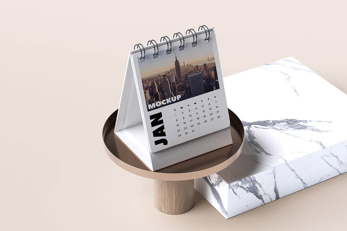 Table Calendar Mockup