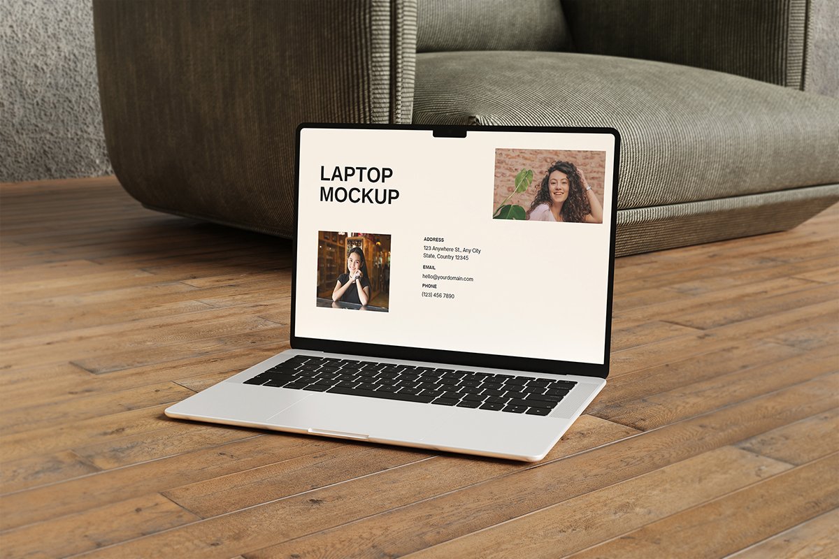 Laptop Mockup for UI Design