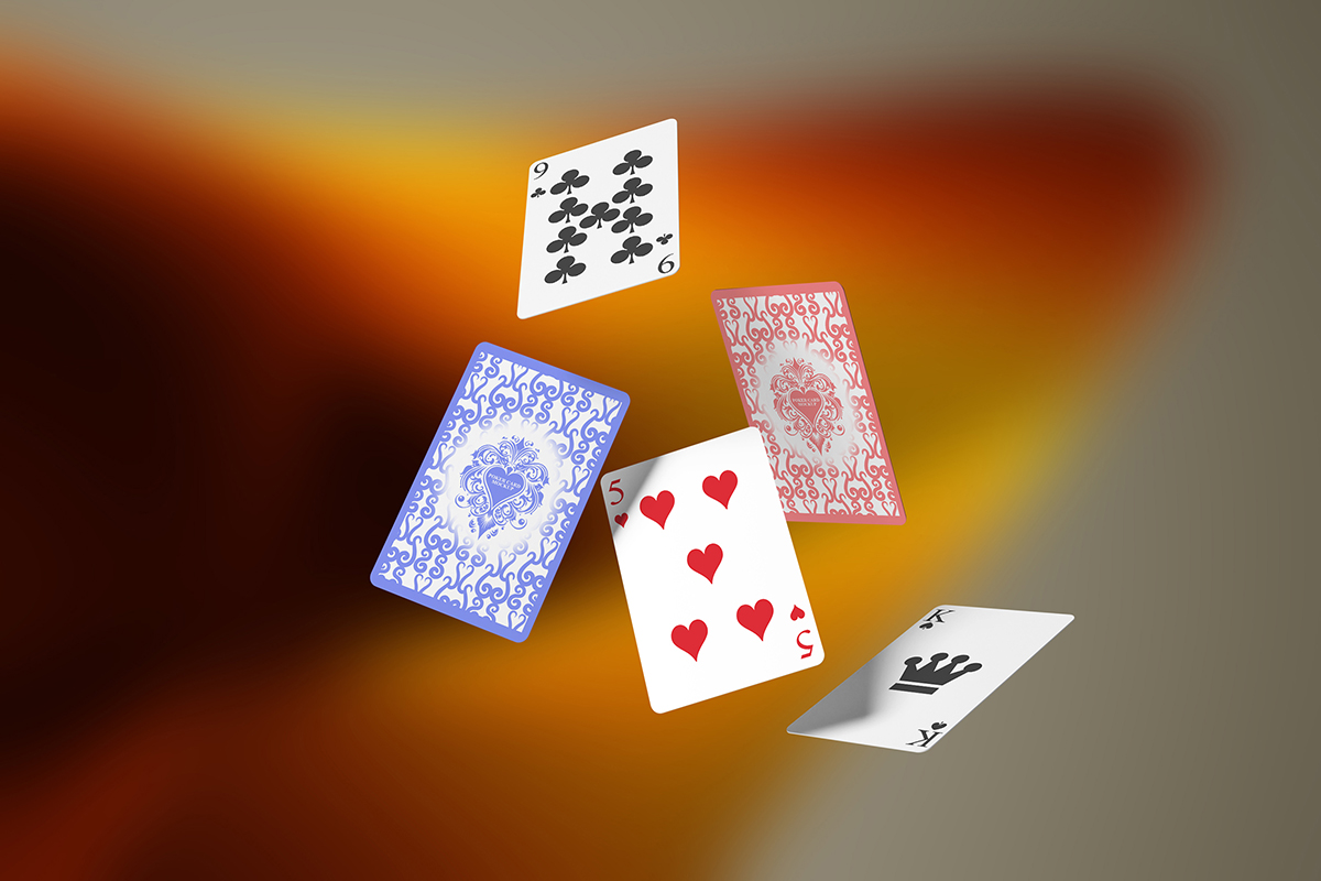 Floating Poker Card Mockup