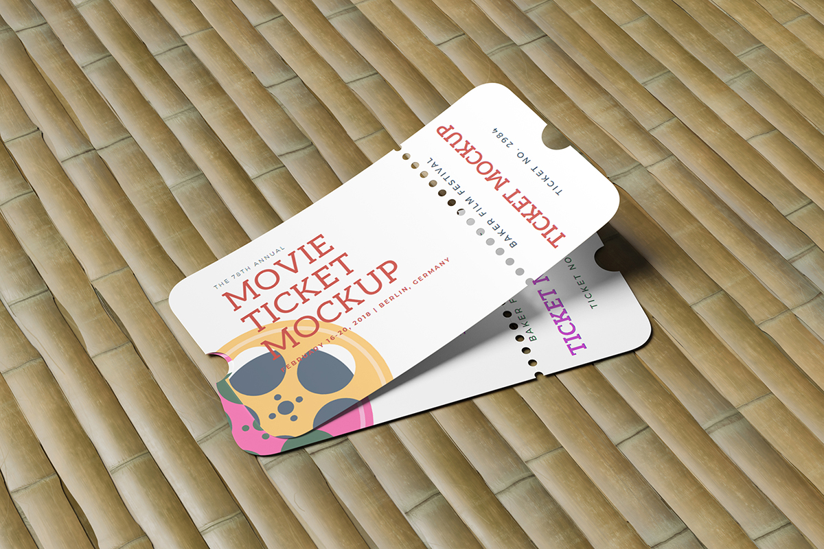 Closeup Ticket Mockup